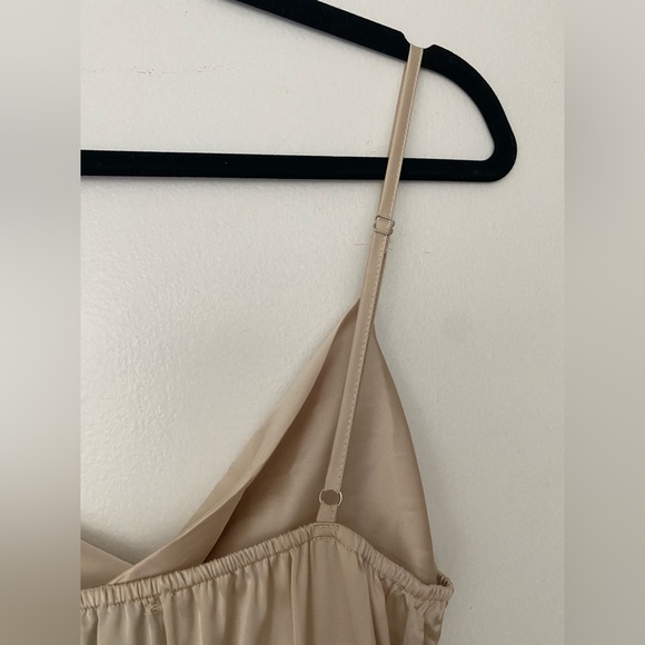 Kittenish - Champagne Silky Cowl Neck Jumpsuit - Picture 14 of 15